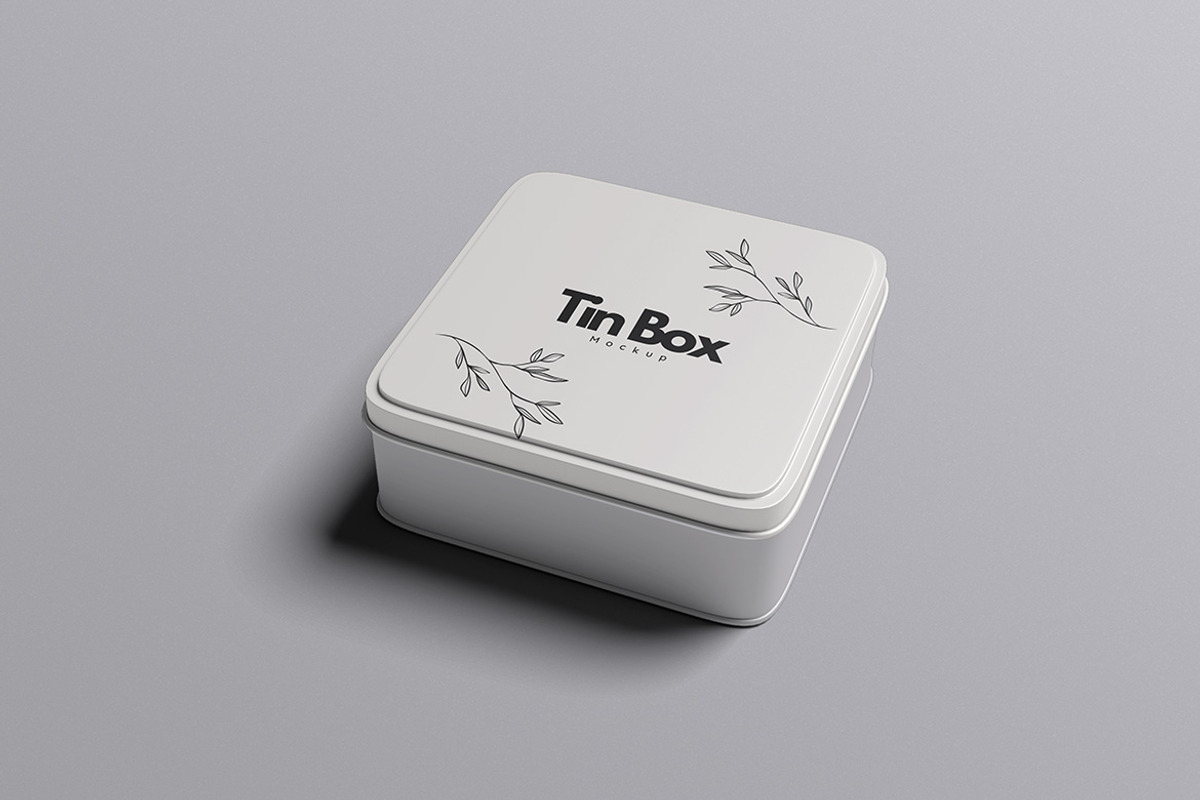Square Tin Box Mockup, a Product Mockup by xavier_studio (Photo 5 of 5)