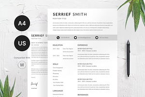 Modern Minimalist CV/Resume Template