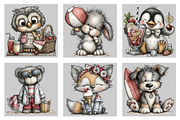 Whimsical Summer Animals Clipart, an Illustration by Black Bird Studio (Thumbnail 5 of 5)