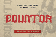 Equator - Blackletter Font, a Handwritten Font by Arendxstudio (Thumbnail 1 of 9)