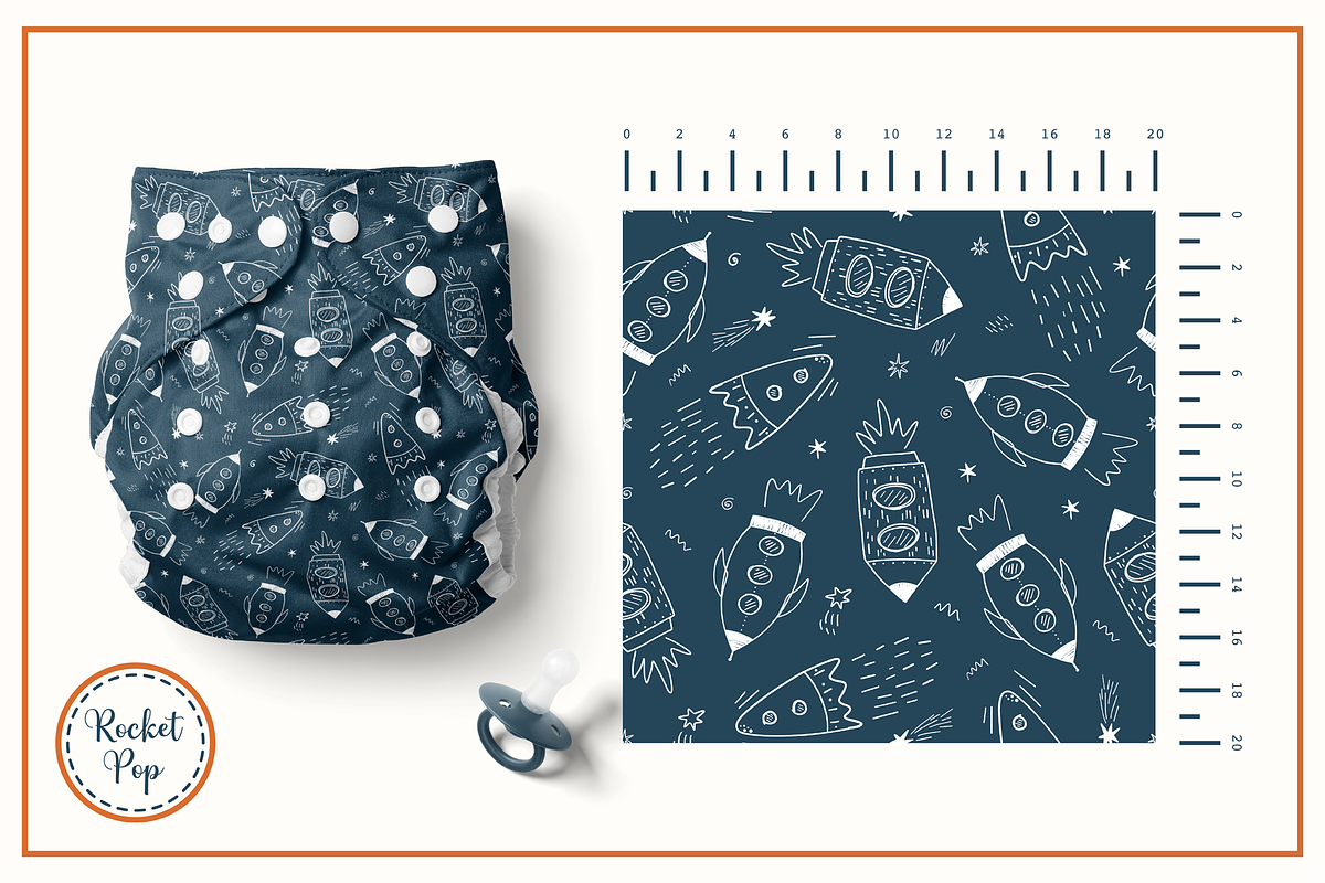 Rocket Pop - Seamless Patterns Set, a Pattern Graphic by Cuteanny Design (Photo 2 of 8)
