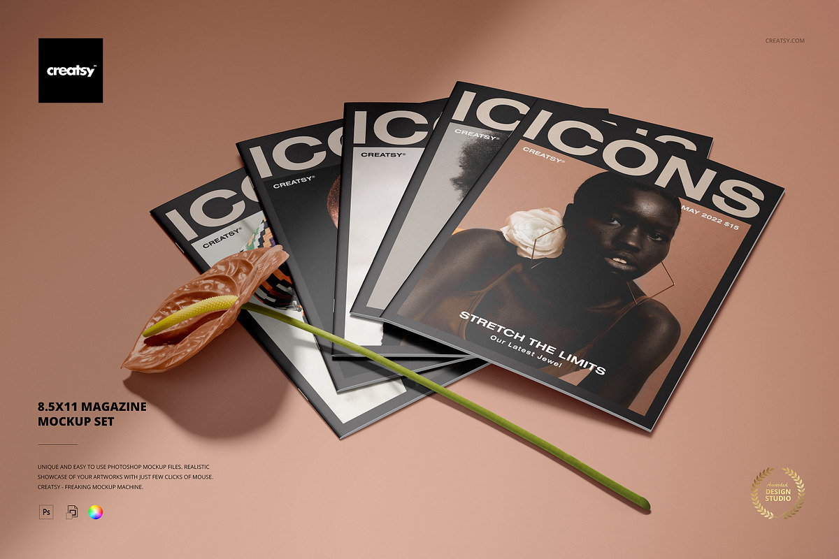 8.5x11 Magazine Mockup Set, a Books & Magazine Mockup by creatsy5 (Photo 1 of 15)
