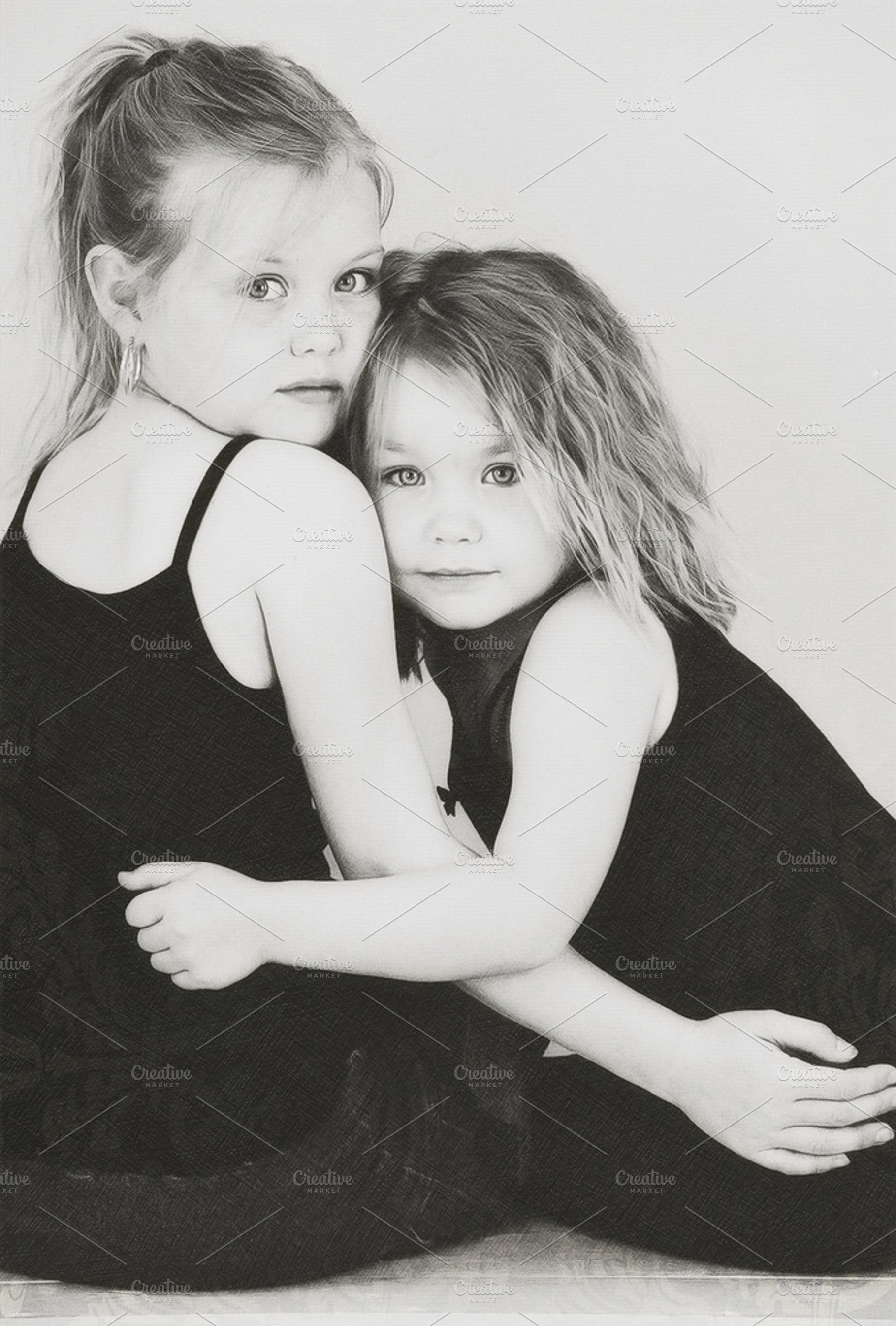 Sisters in Black, a Person Photo by Carolyn Sandstrom Art