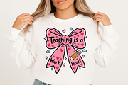 Valentine Teacher Heart Pencil Png, an Illustration by Designking (Thumbnail 2 of 6)
