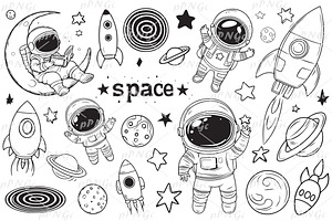 Space Svg, Planet Svg, Galaxy Svg, a Technology Illustration by PassionPNGcreation