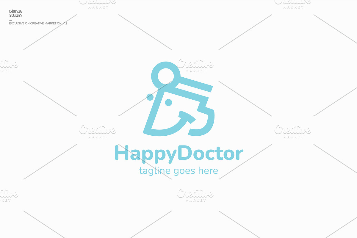 Happy doctor logo, a Branding & Logo Template by blends.studio (Photo 1 of 4)
