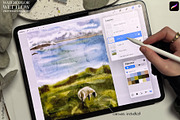 Wet Flow Procreate Brushes, a Brush Add-On by owlasya (Thumbnail 6 of 7)