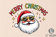 Stylish Santa With Star Glasses, an Illustration by Designking (Thumbnail 1 of 4)