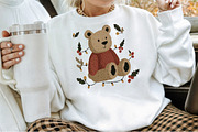 Watercolor Christmas Teddy Bear Clip, an Animal Illustration by Sublimation Artist (Thumbnail 4 of 6)