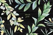 Romantic garden. Watercolor cliparts, an Illustration by Anastasia Koba (Thumbnail 11 of 11)