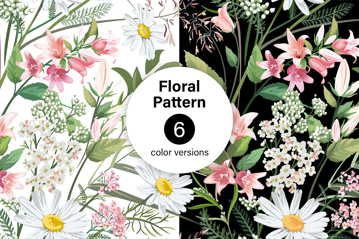 Floral Pattern, a Background Graphic by Yulia Ogneva (Photo 1 of 7)