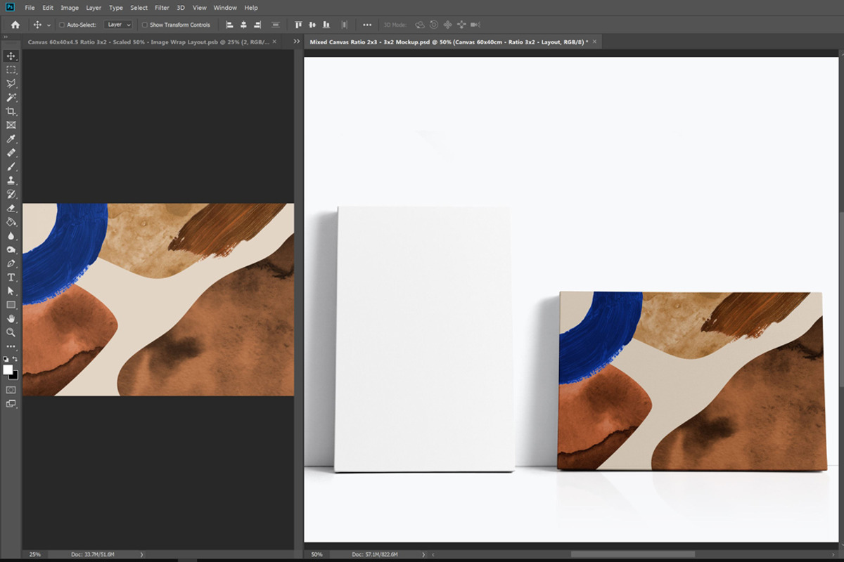Mixed Canvas Ratio 2x3 – 3x2 Mockup, a Print Template by Mockups by ...