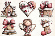 Christmas Gingerbread Cookies Clipar, an Illustration by Libby Wishes (Thumbnail 6 of 8)