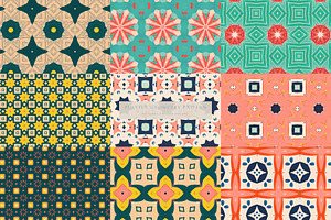 Playful Geometry Seamless Patterns