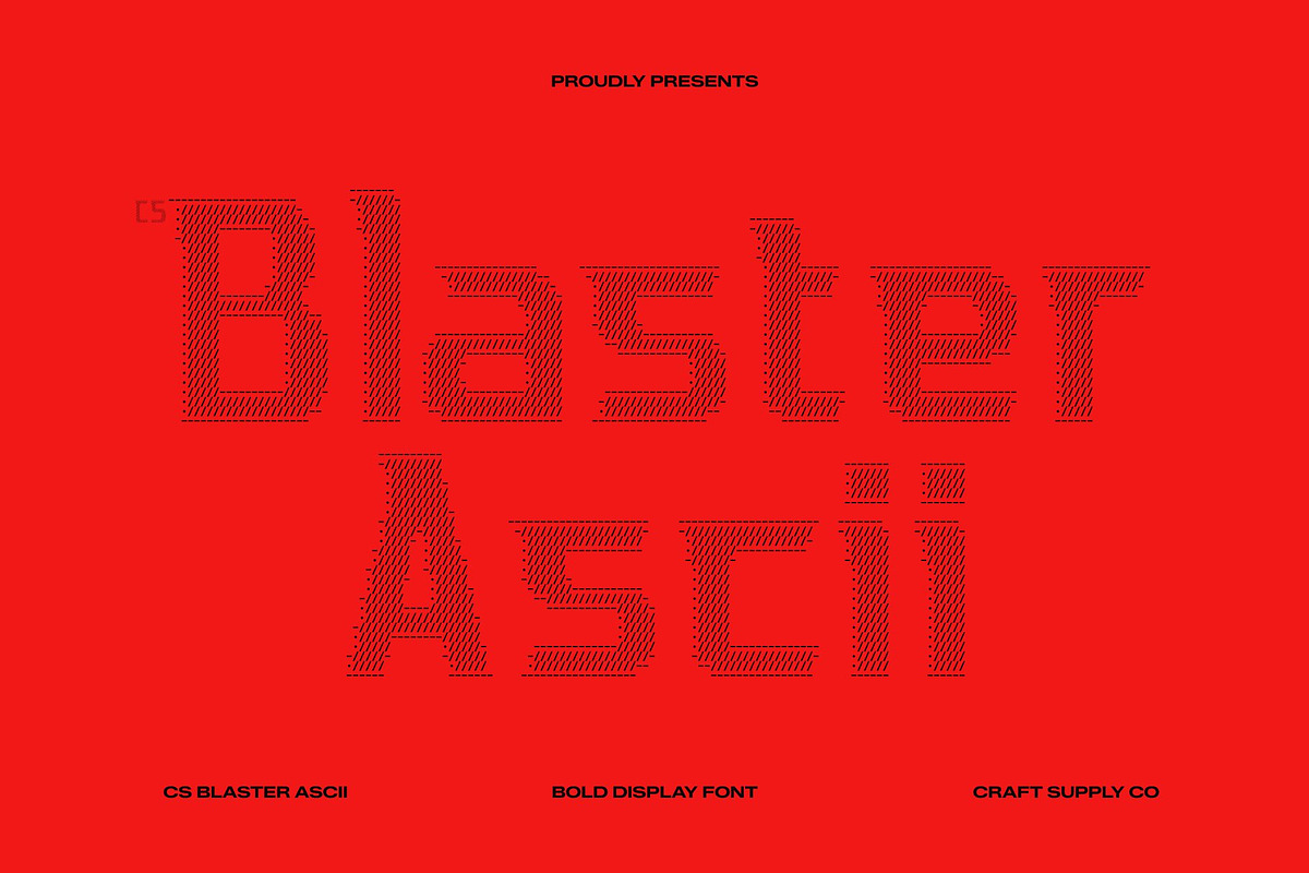 CS Blaster Ascii, a Sans Serif Font by Craft Supply Co. (Photo 1 of 8)
