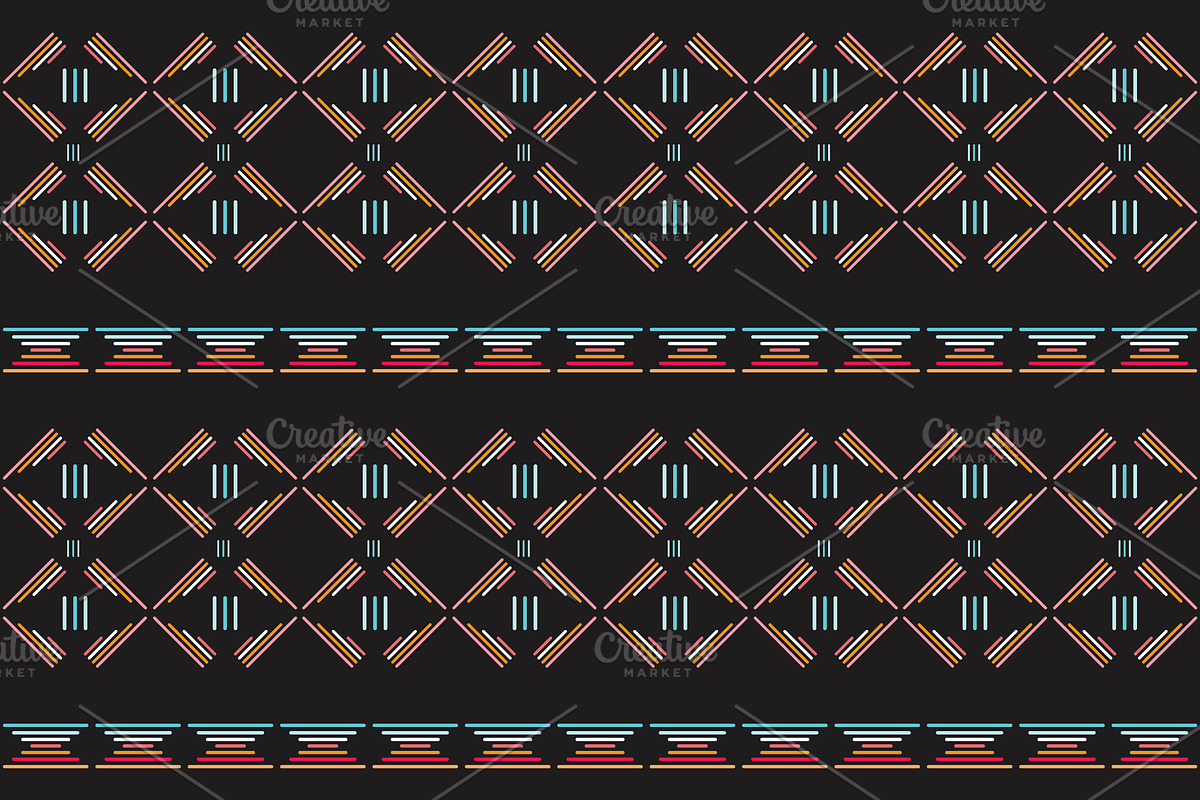 Color tribal seamless  pattern., a Decorative Illustration by VectorAN
