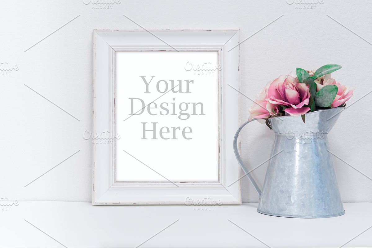 White Frame Mockup Bundle (5 Pack), a Print Template by daltonaiken (Photo 6 of 6)