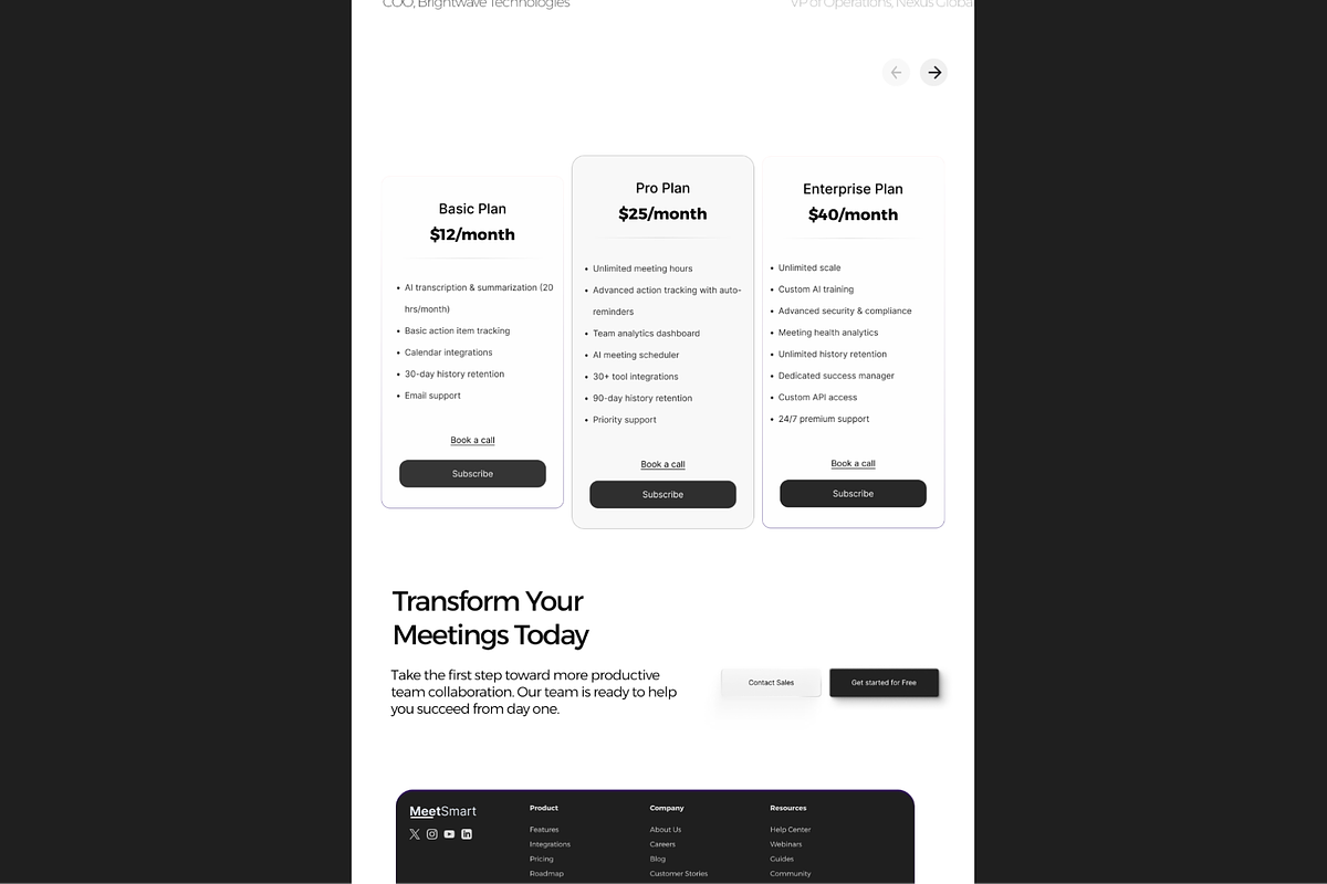 AI Meeting Planner Landing Page, an UI Kit Template by BeadyLab (Photo 3 of 5)