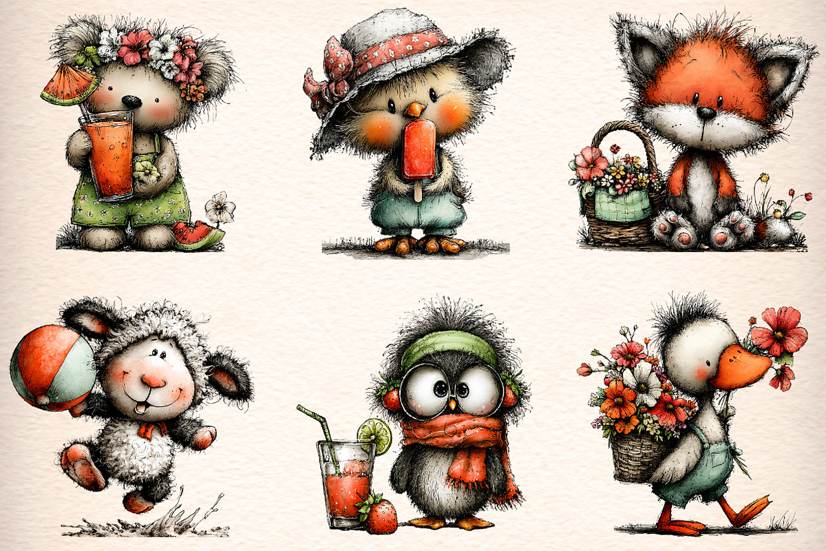Whimsical Summer Animal Illustration, an Illustration by Digital Artistic99 (Photo 2 of 11)
