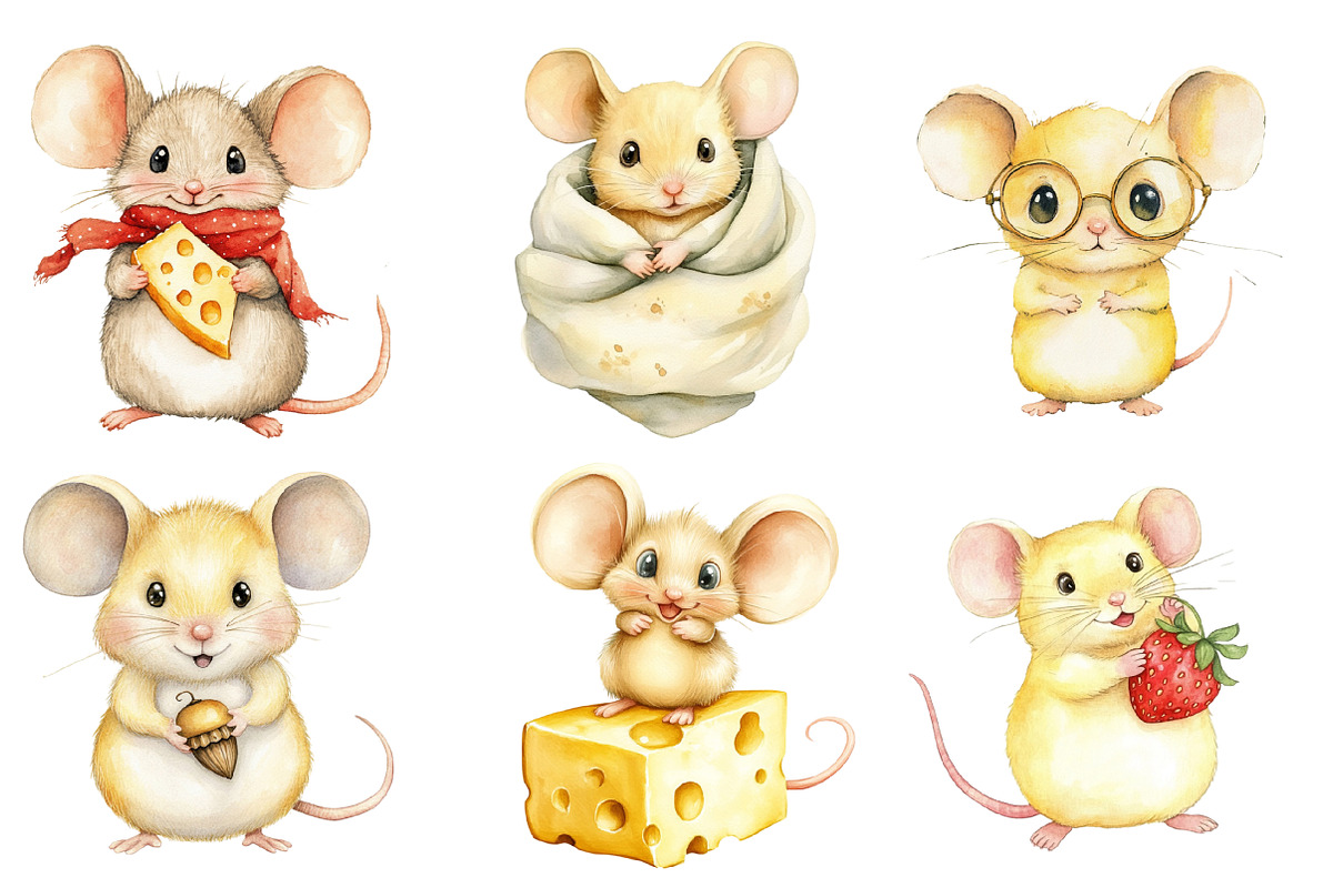 Cartoon Mouse Clipart PNG, an Illustration by SinaCreation (Photo 5 of 5)