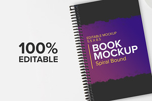 Spiral Bound Book Mockup