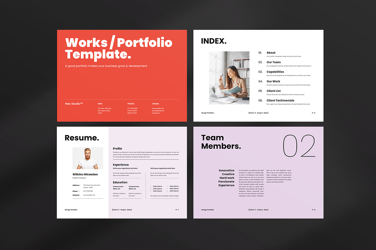 Graphic Design Portfolio Template, a Brochure Template by ArtisanaAura (Photo 5 of 14)