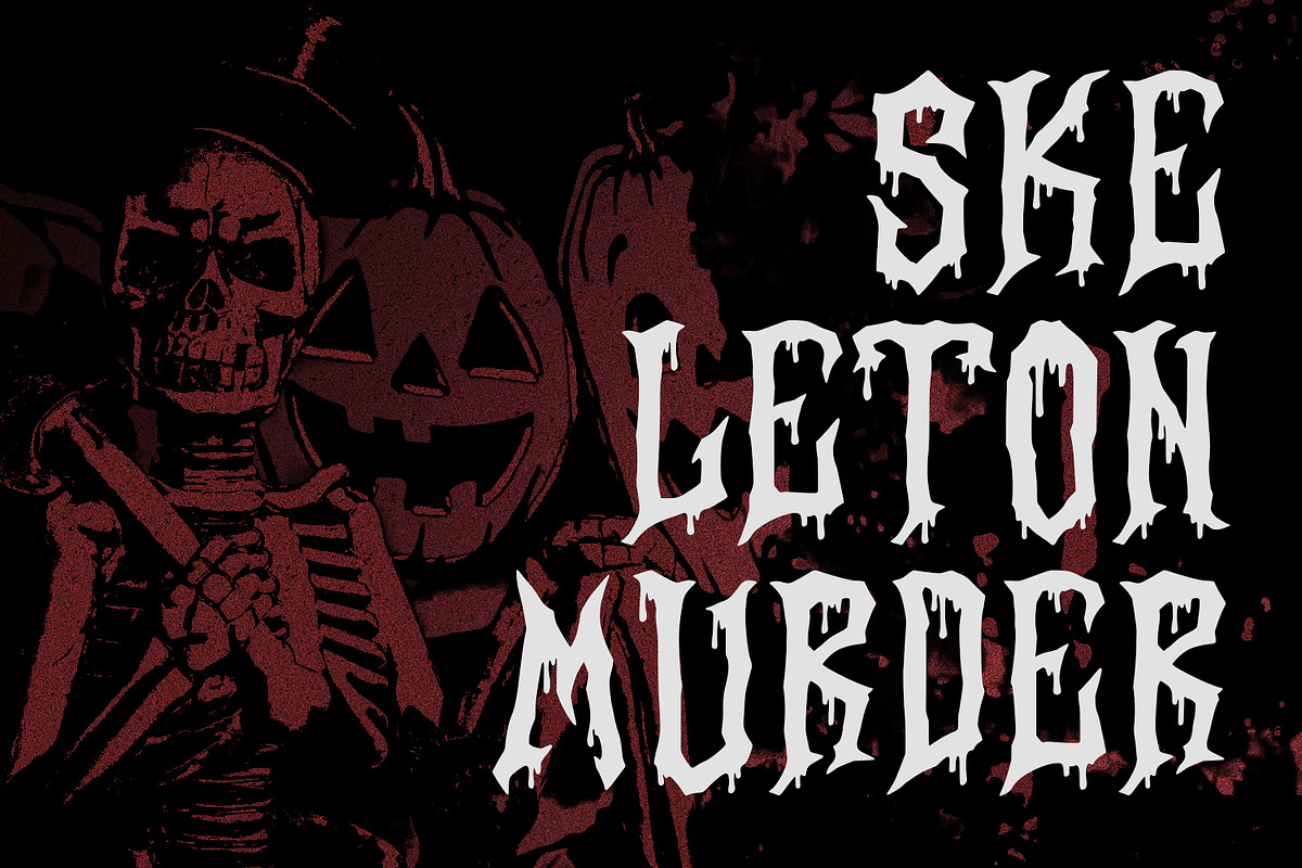 Buckorz Dripping Horror Display Font, a Handwritten Font by Maulana Creative (Photo 2 of 7)