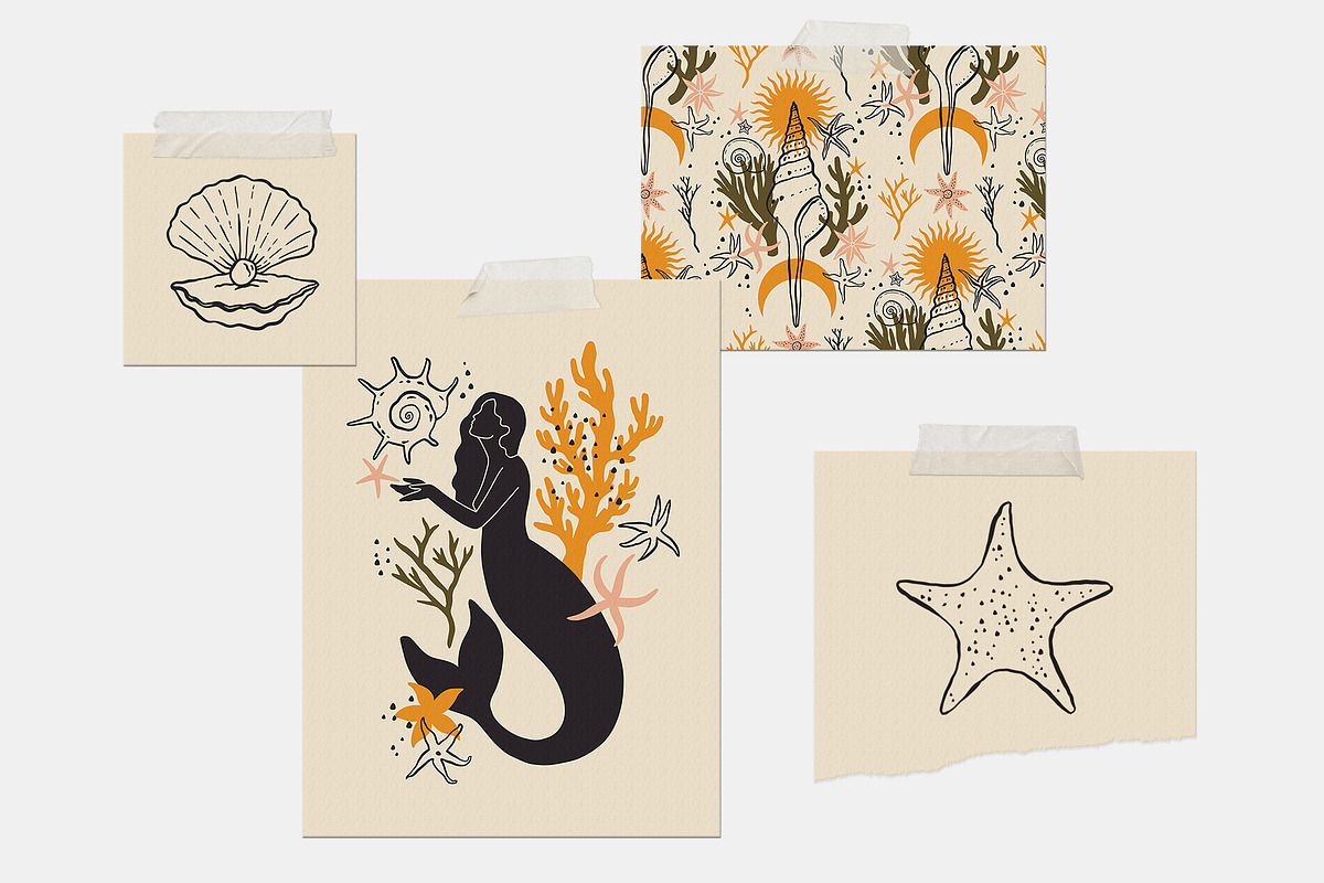 Mermaid Core Graphic Bundle, a Pattern Graphic by Katerina Osa (Photo 8 of 13)