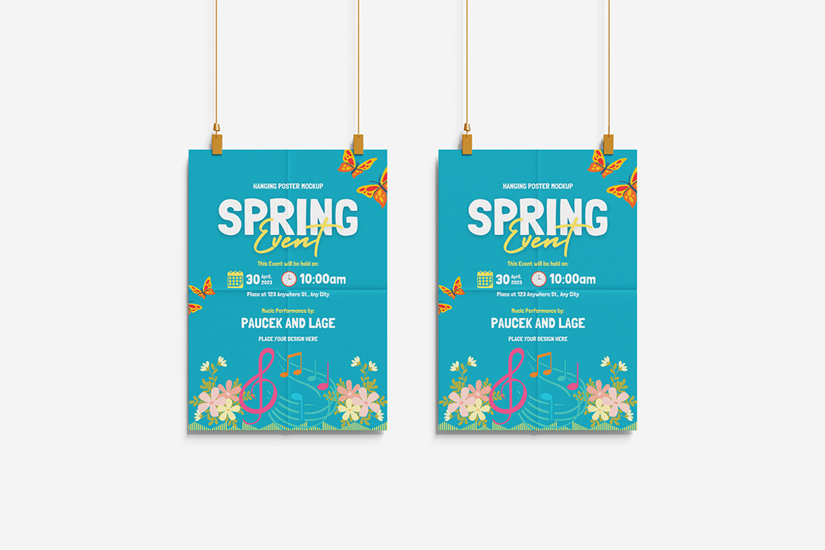 Hanging Poster Mockup, a Product Mockup by MrLetters (Photo 3 of 5)