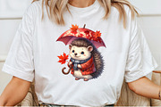 Autumn Hedgehog Clipart, an Illustration by Pixels.Craft (Thumbnail 4 of 7)