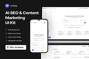 Lumzy AI SEO Content Marketing UI, an UI Kit Template by Creative Perspective (Thumbnail 1 of 7)