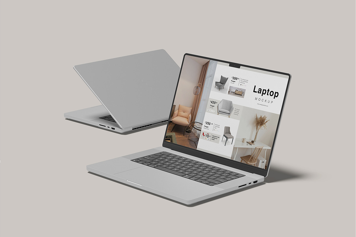 Laptop Screen Mockup, a Mockup by lamorastudio (Photo 3 of 11)