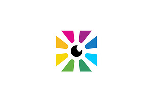 Colorful Visual Eye Logo Template