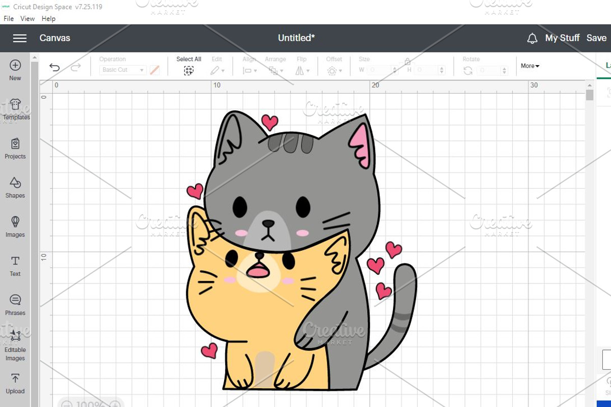 Funny Kawaii Romantic Cats Cliparts, an Animal Illustration by ARTify Illustrations (Photo 6 of 7)