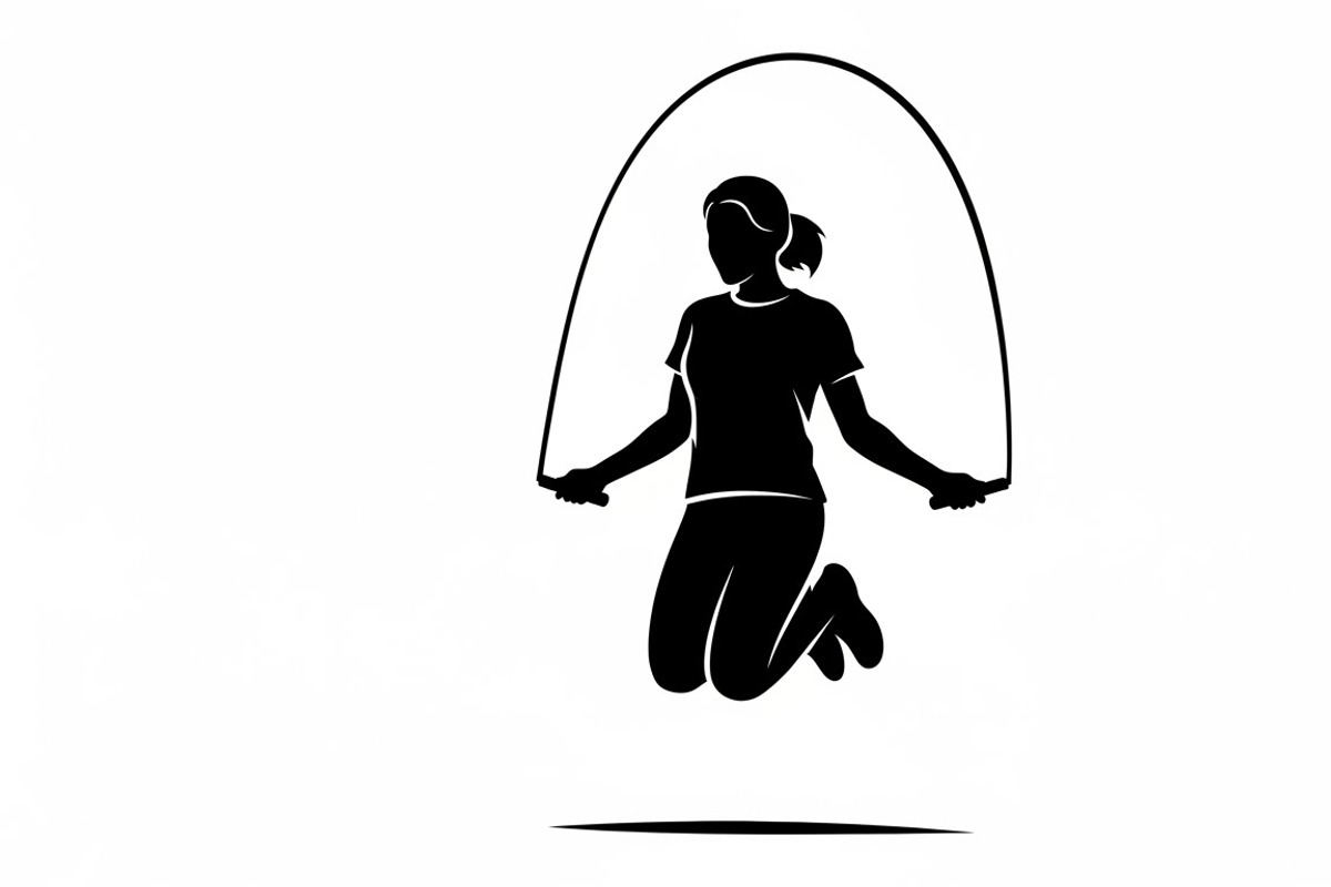 An energetic Jump Rope Silhouette, an Illustration by Amazin_art (Photo 5 of 31)