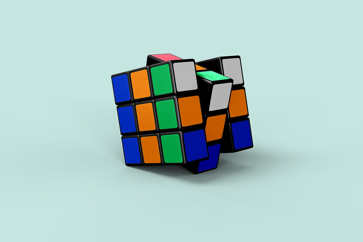 Rubik's Cube Mockup - 6 views, a Merchandise Mockup by Illusiongraphic (Photo 7 of 16)