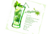 Watercolor set cocktails a cooking, a Food Illustration by Vikpit (Thumbnail 2 of 11)