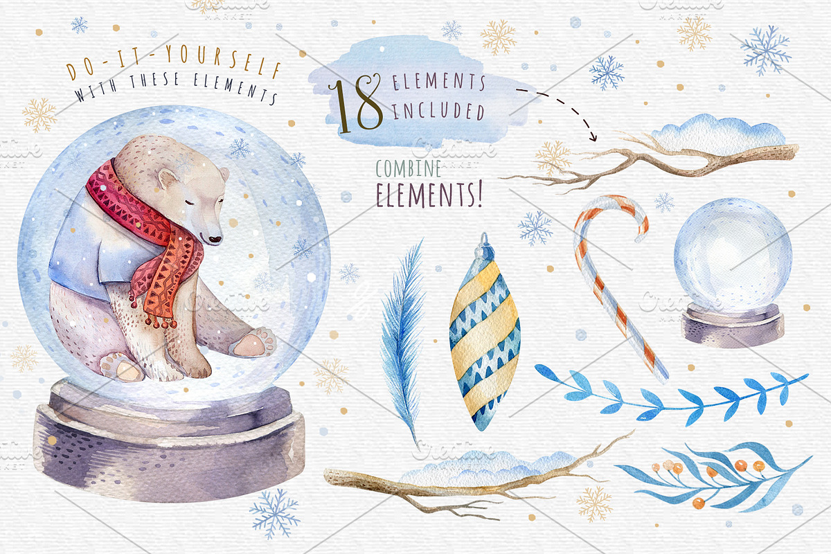 Christmas bear, a Decorative Illustration by Peace ART (Photo 3 of 6)