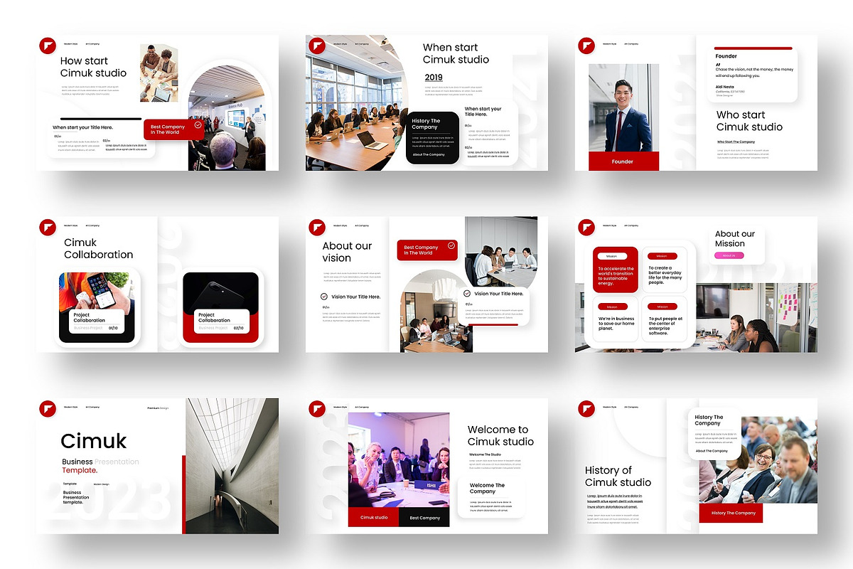 Cimuk – Business PowerPoint Template, a Presentation Template by Dens Creative Studio (Photo 2 of 6)
