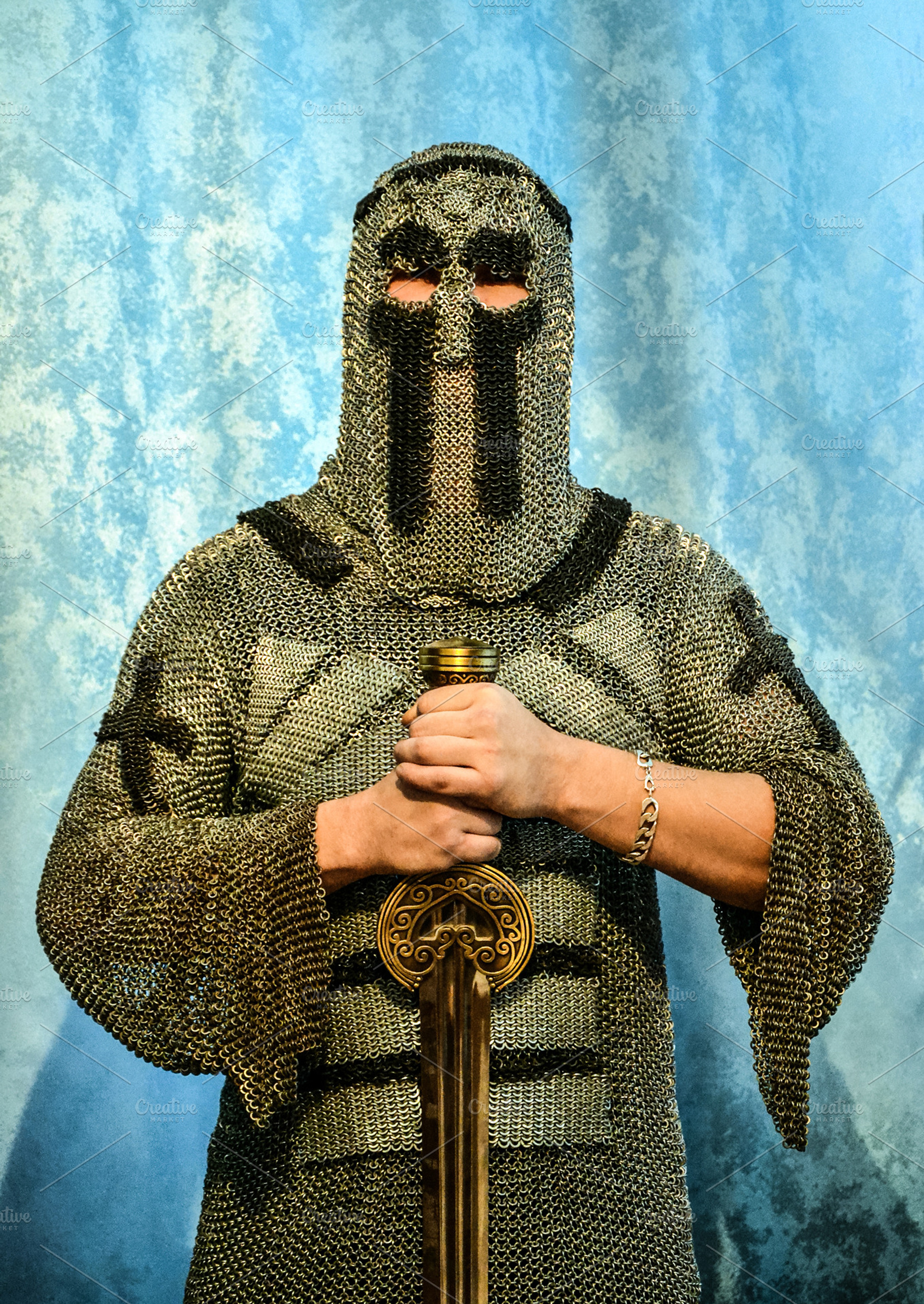 Knightly chain armor and sword, a Beauty & Fashion Photo by ELEONIMAGES