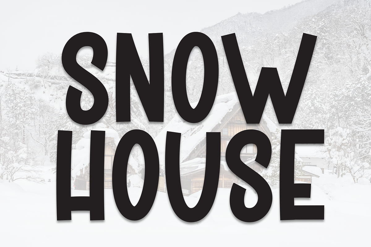 Snow House | Script Font, a Script Font by Scratchones (Photo 1 of 8)