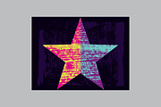 Grunge Stars abstract background set, a Decorative Illustration by PoPaShop (Thumbnail 5 of 9)