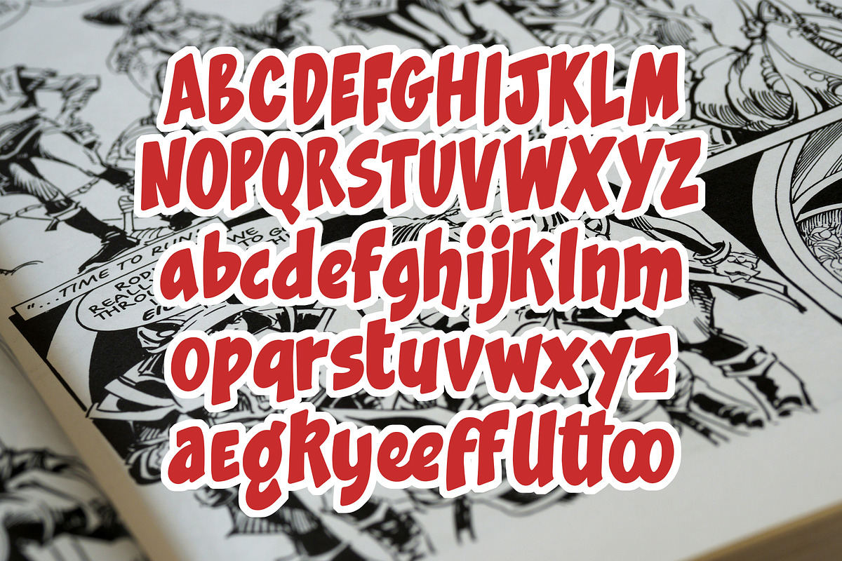Comic Caves - Comic Style Font, a Symbol Font by AQR Studio (Photo 8 of 10)