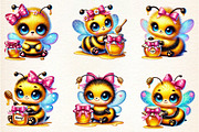Cute Honey Bee Sublimation Clipart, an Illustration by DreamArtGraphic (Thumbnail 4 of 5)