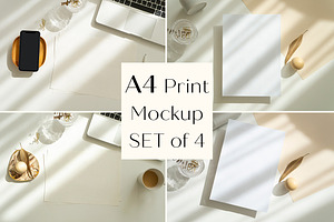 A4 Print Mockup SET