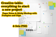 Paper Notes & Sticky Mockup, a Merchandise Mockup by Tempera (Thumbnail 1 of 2)
