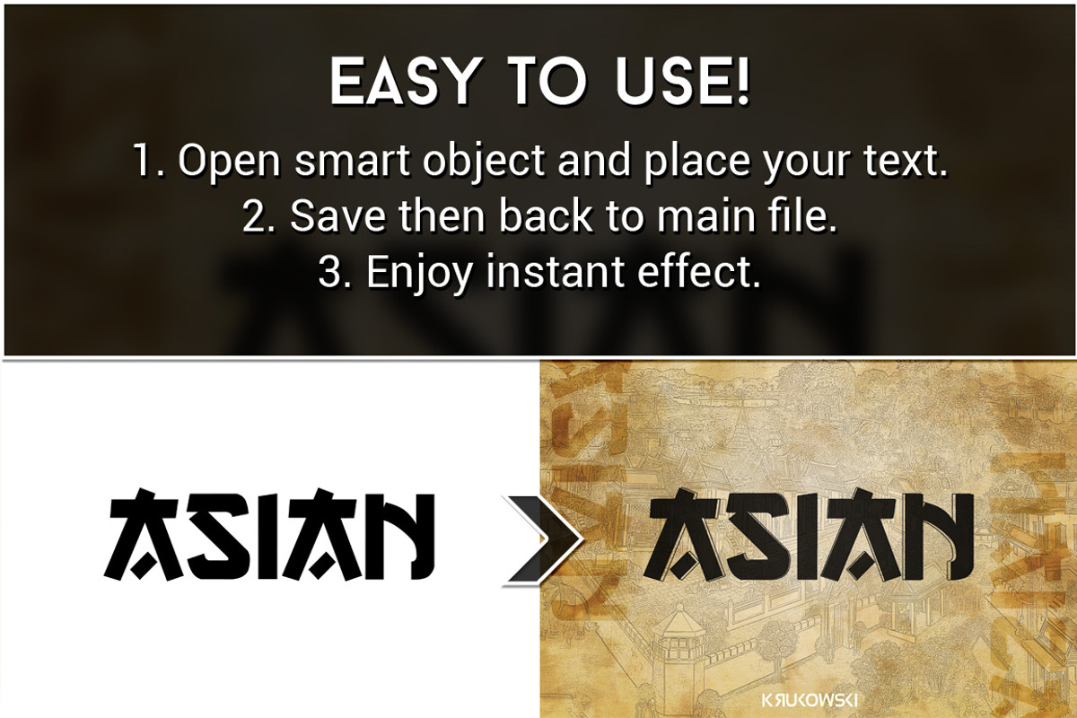 Asian Text Effects, a Brushes & More by Krukowski Graphics (Photo 3 of 3)