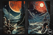 Retro space movie poster set, a Background Graphic by Other Side Art (Thumbnail 2 of 5)