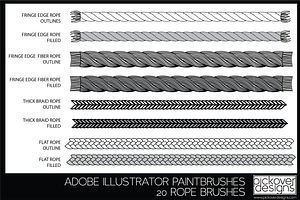 20 ROPE BRUSHES FOR ILLUSTRATOR