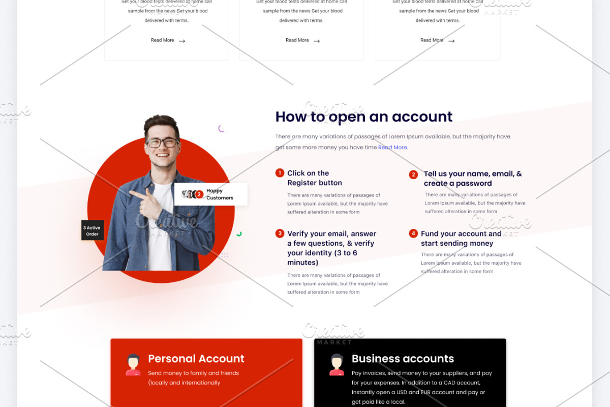 Monefy - Online Payment UI KIT, a Landing Page Template by ArtGalaxy (Photo 1 of 3)
